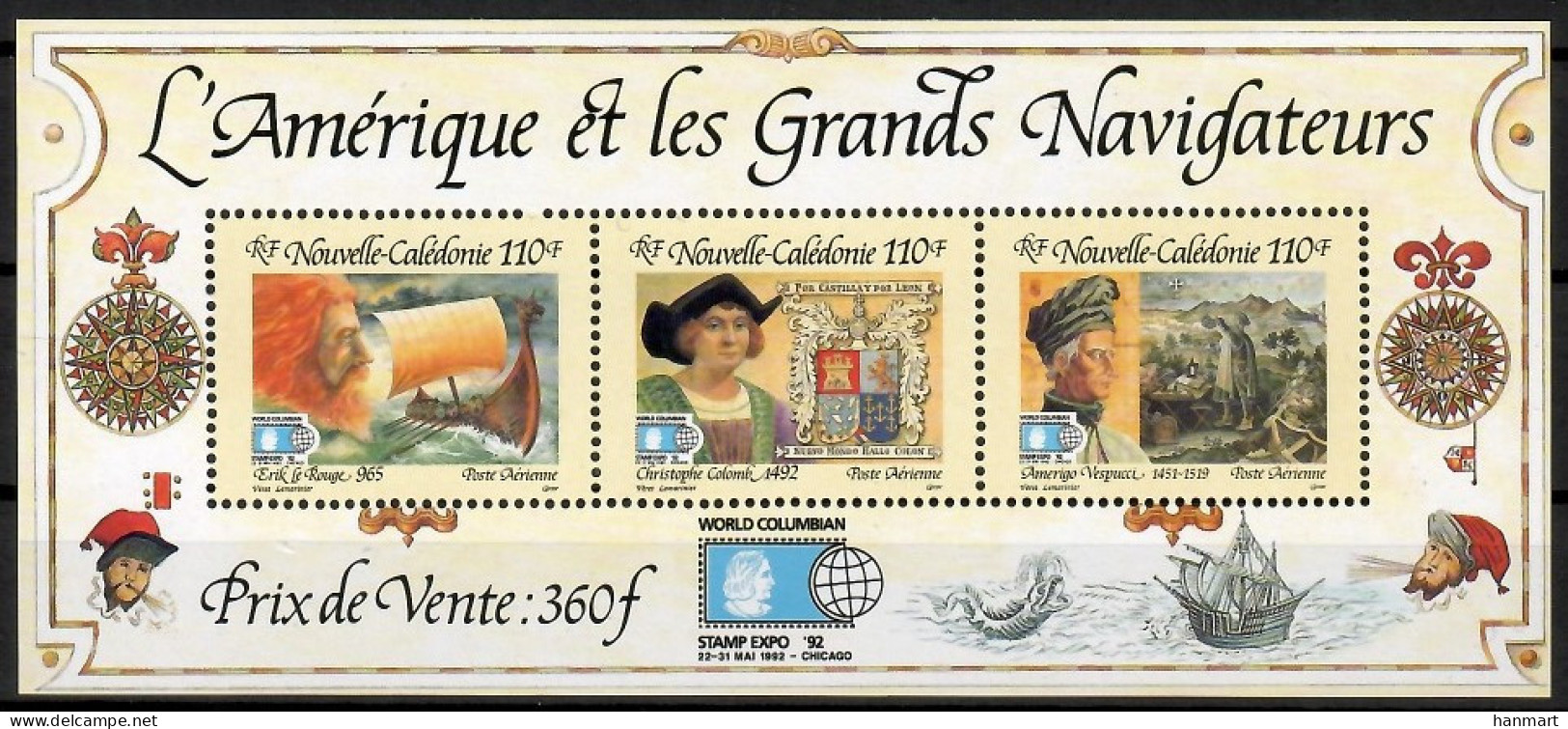 New Caledonia 1992 Mi Block 14 MNH  (ZS7 NCLbl14) - Autres & Non Classés