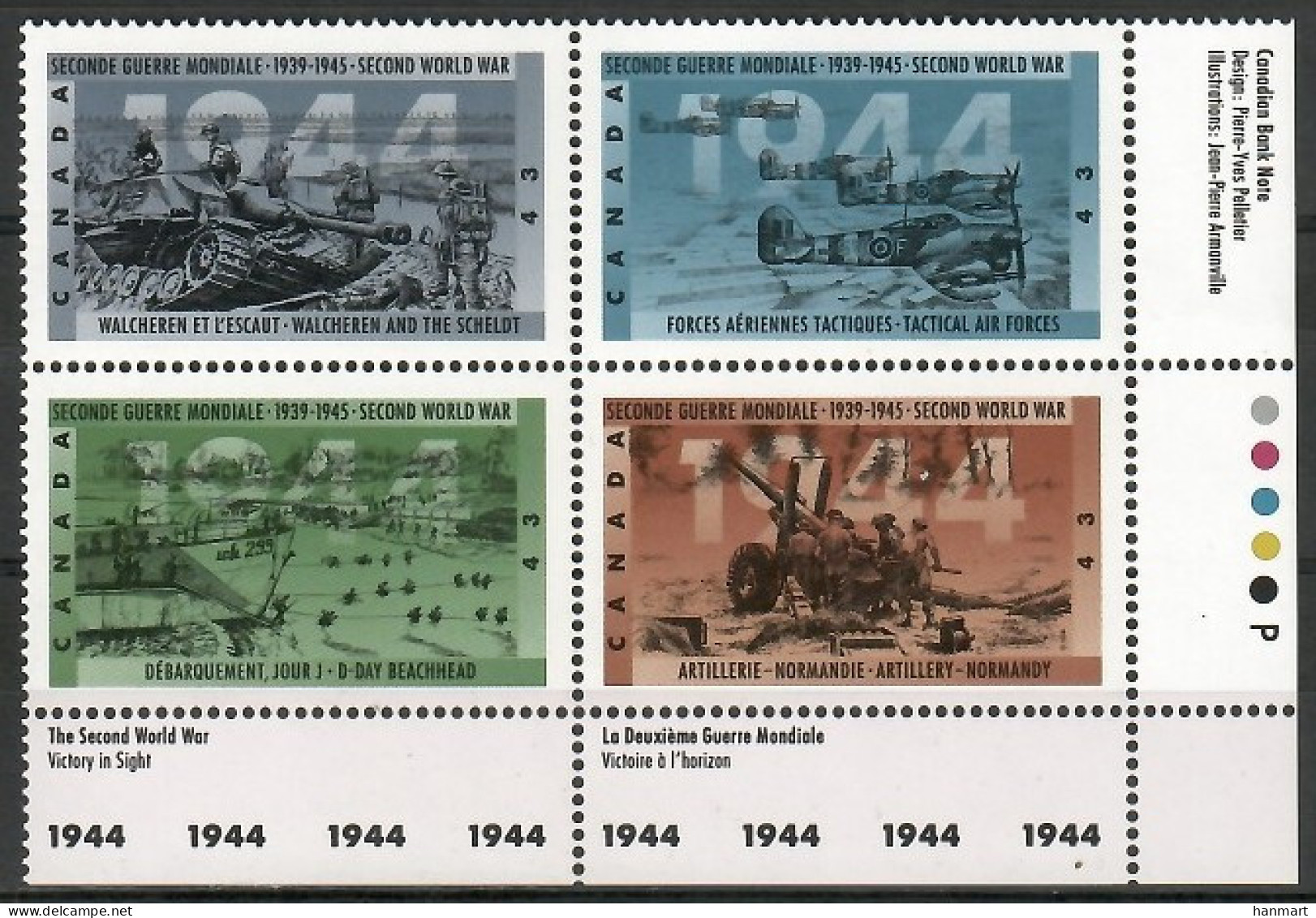 Canada 1994 Mi 1456-1459 MNH  (ZS1 CNDmarvie1456-1459) - Militaria