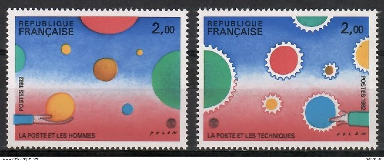 France 1982 Mi 2321-2322 MNH  (ZE1 FRN2321-2322) - Andere & Zonder Classificatie