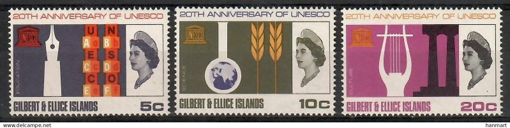 Gilbert And Ellice Islands 1966 Mi 124-126 MNH  (ZS7 WGE124-126) - Other & Unclassified