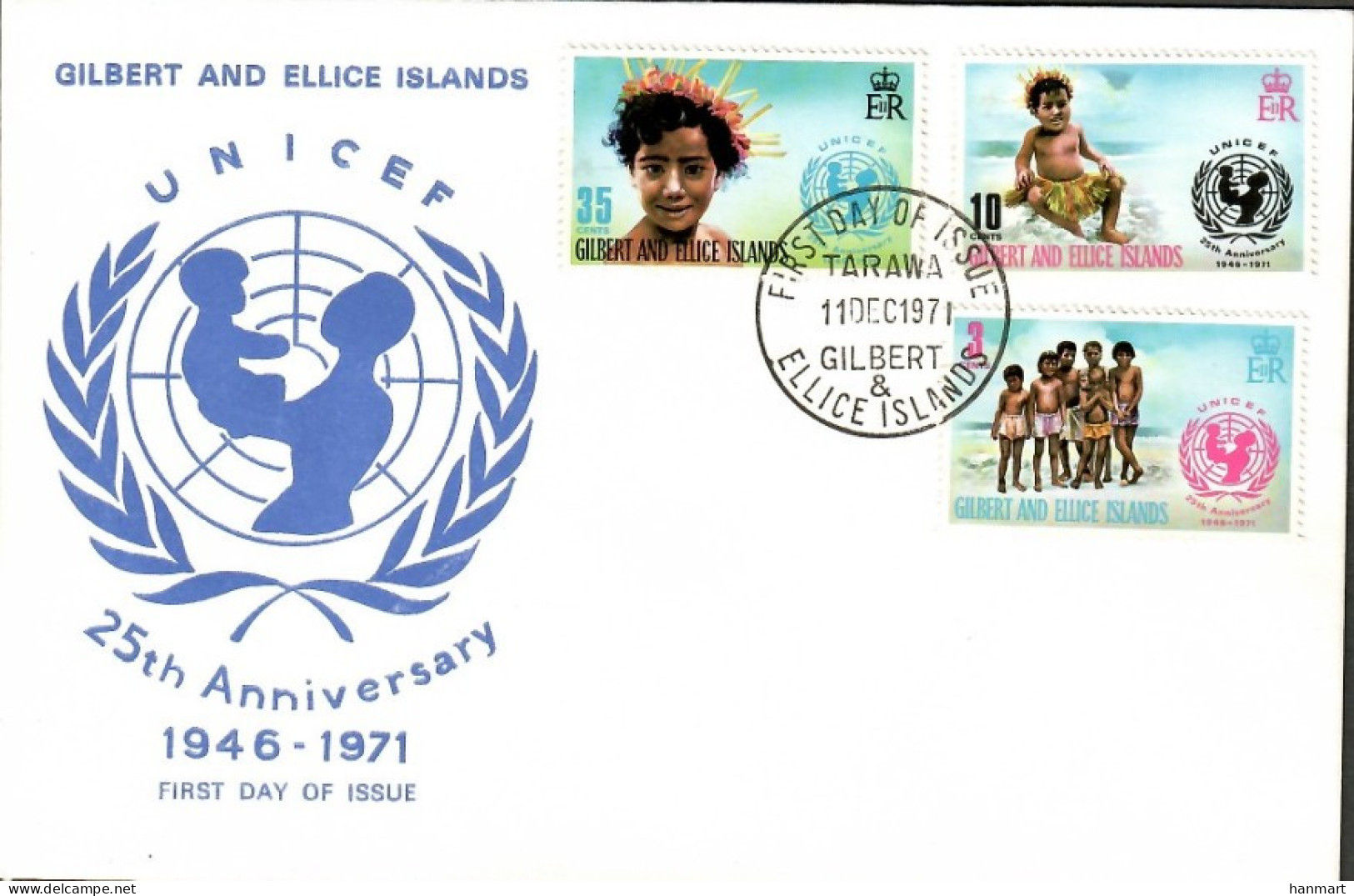 Gilbert And Ellice Islands 1971 Mi 188-190 FDC  (FDC ZS7 WGE188-190) - Andere & Zonder Classificatie