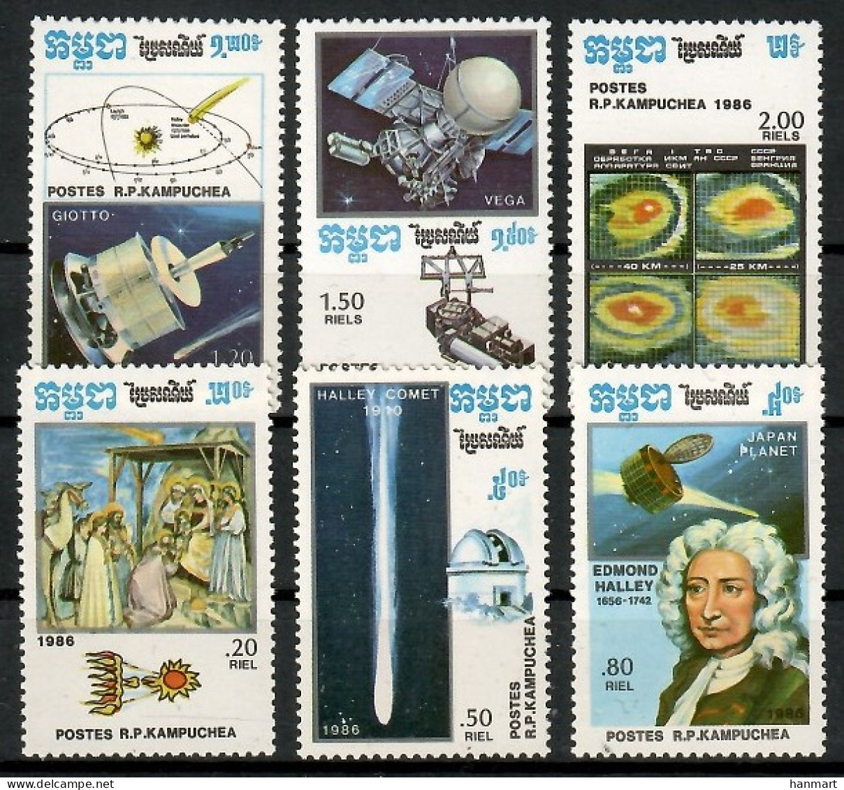 Cambodia 1986 Mi 784-789 MNH  (LZS8 CMB784-789) - Sonstige & Ohne Zuordnung