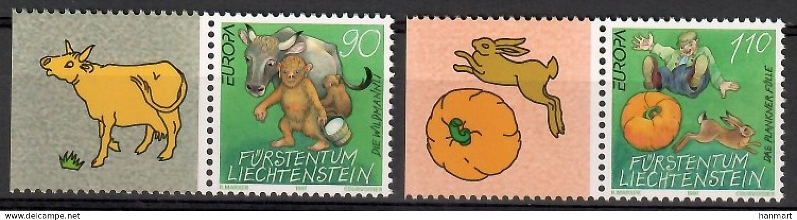 Liechtenstein 1997 Mi 1145-1146 MNH  (ZE1 LCHmar1145-1146b) - Hoftiere