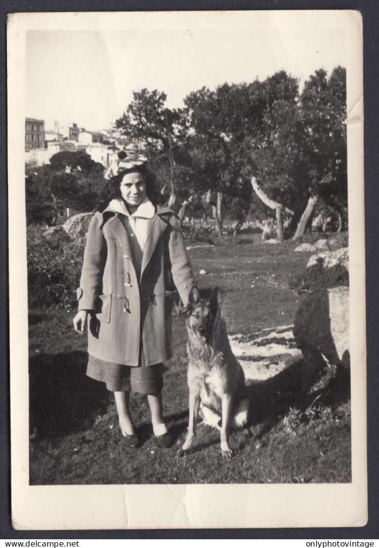 Cane Pastore Tedesco Con Ragazza, 1960 Fotografia Epoca, Vintage Photo - Lugares