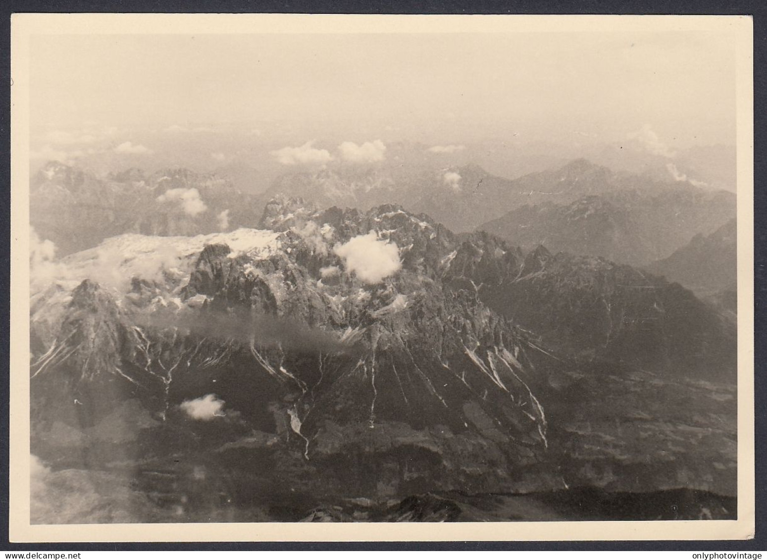 Montagne Viste Dall'aereo, 1950 Fotografia Epoca, Vintage Photo - Lugares