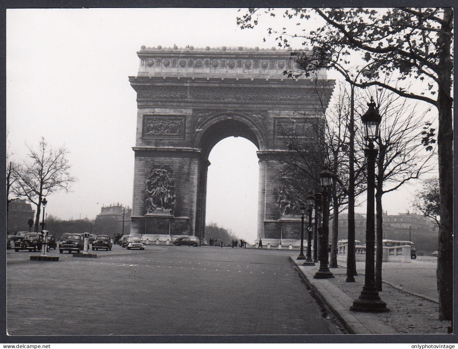 Parigi, Francia, Arco Di Trionfo, 1950 Fotografia Epoca, Vintage Photo - Lugares