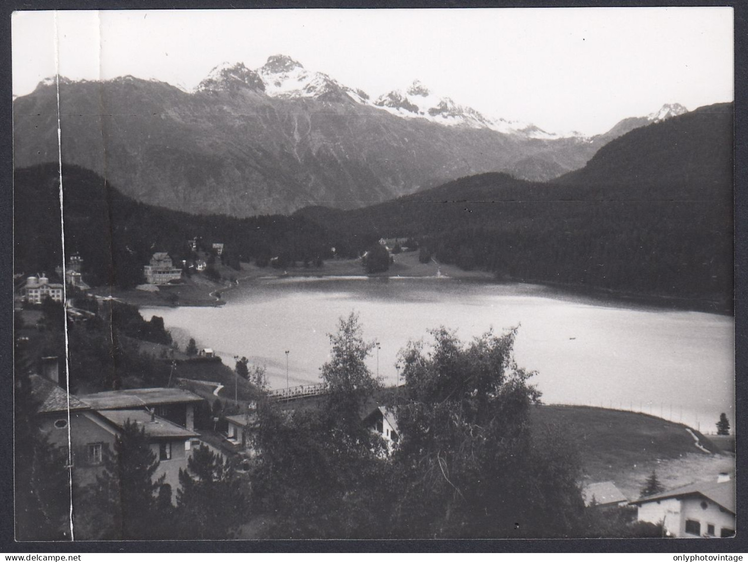 Italia, Luogo Da Identificare, Montagne, Lago, 1950 Fotografia Vintage - Lugares