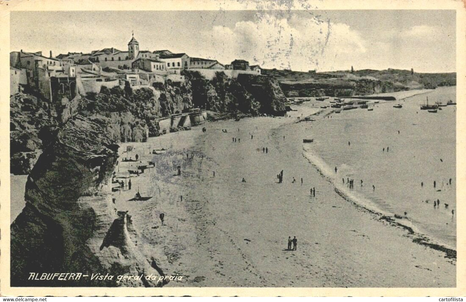 ALBUFEIRA - Vista Geral Da Praia   ( 2 Scans ) - Faro