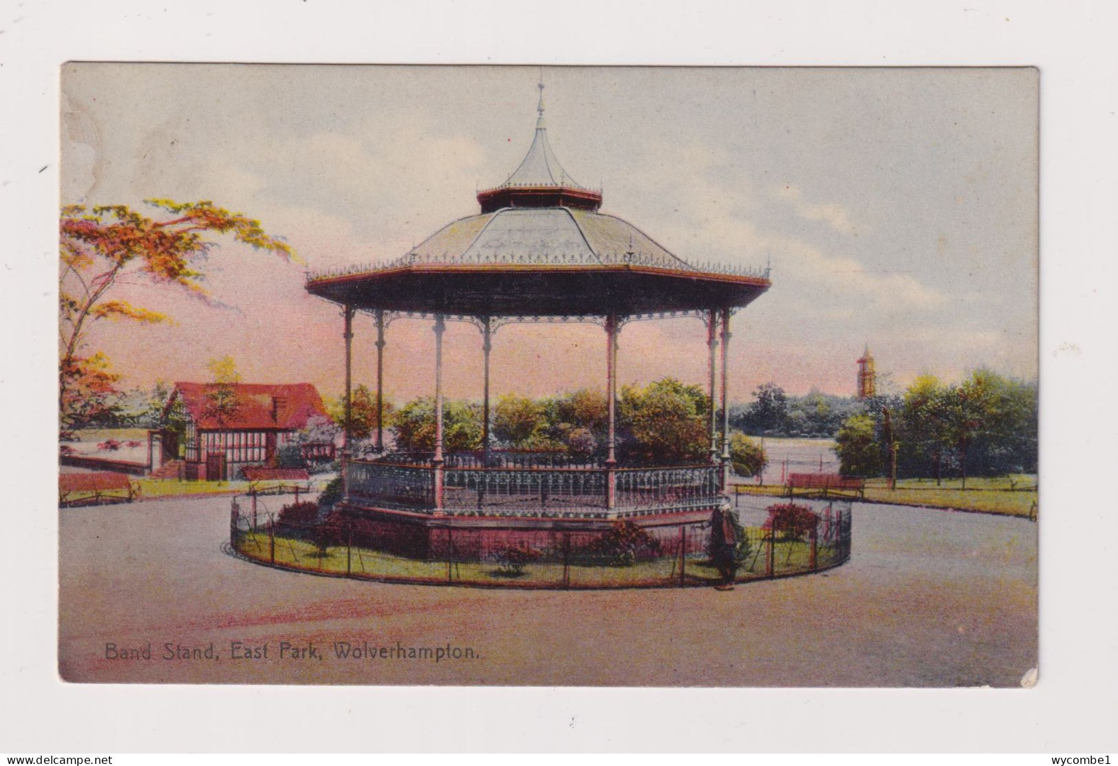 ENGLAND -  Wolverhampton East Park The Band Stand Unused Vintage Postcard - Wolverhampton