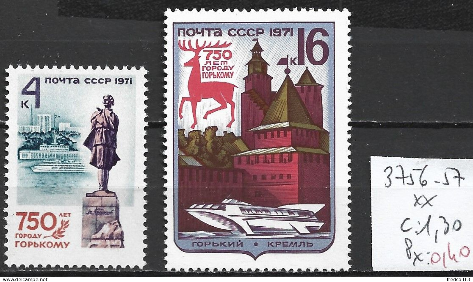 RUSSIE 3756-57 ** Côte 1.30 € - Unused Stamps