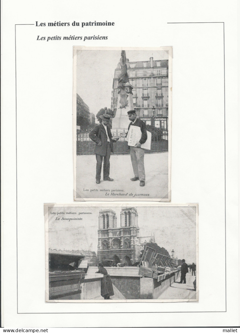 Carte Postale - Les Petits Métiers Parisiens - Marchand De Journaux Et Bouquiniste - Straßenhandel Und Kleingewerbe