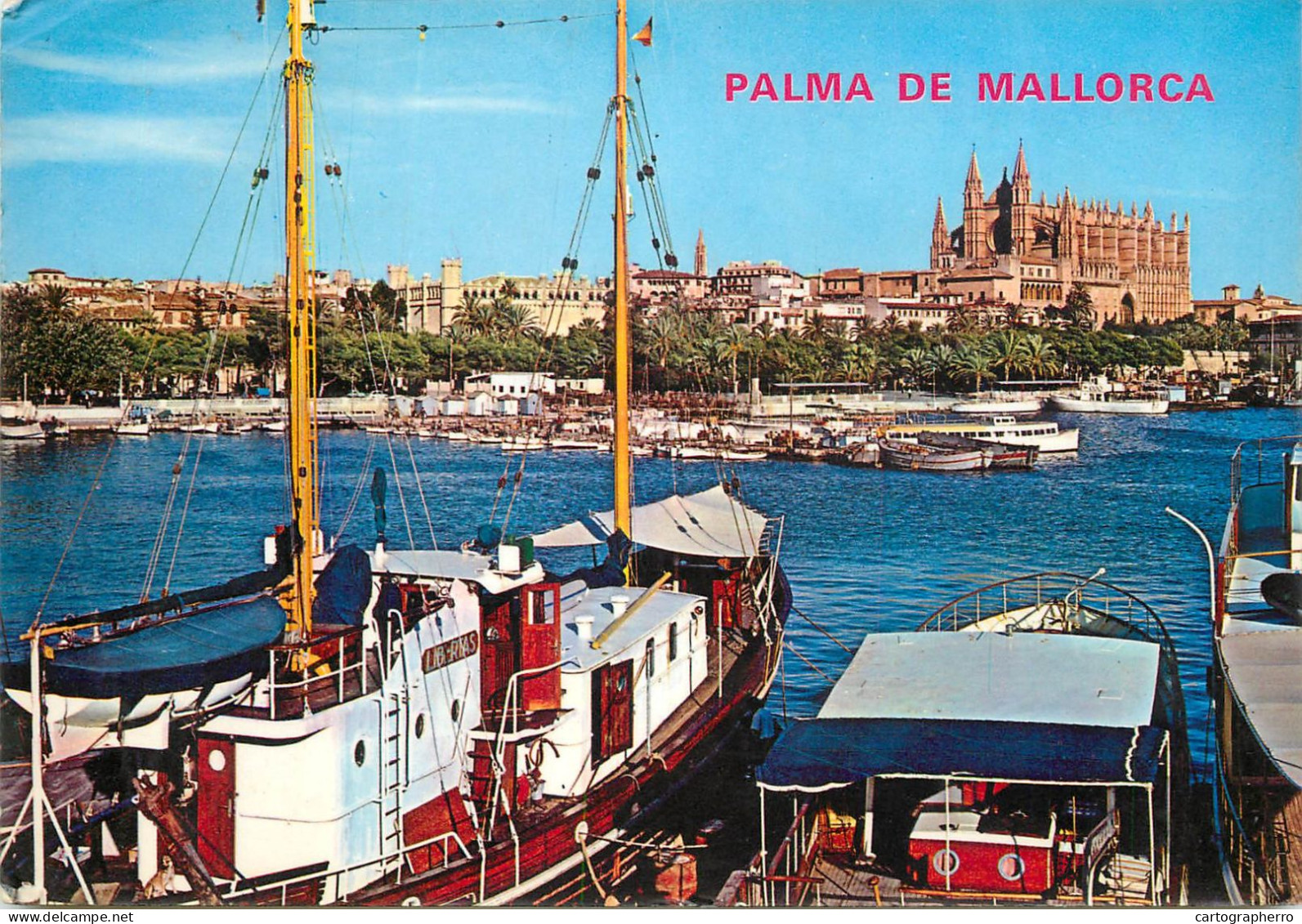 Navigation Sailing Vessels & Boats Themed Postcard Palma De Mallorca Yacht - Voiliers