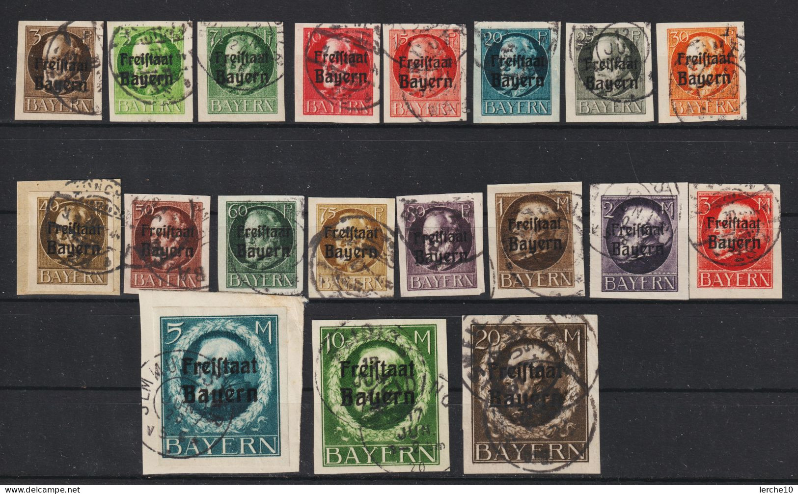 MiNr. 152-170 B    (0704) - Afgestempeld