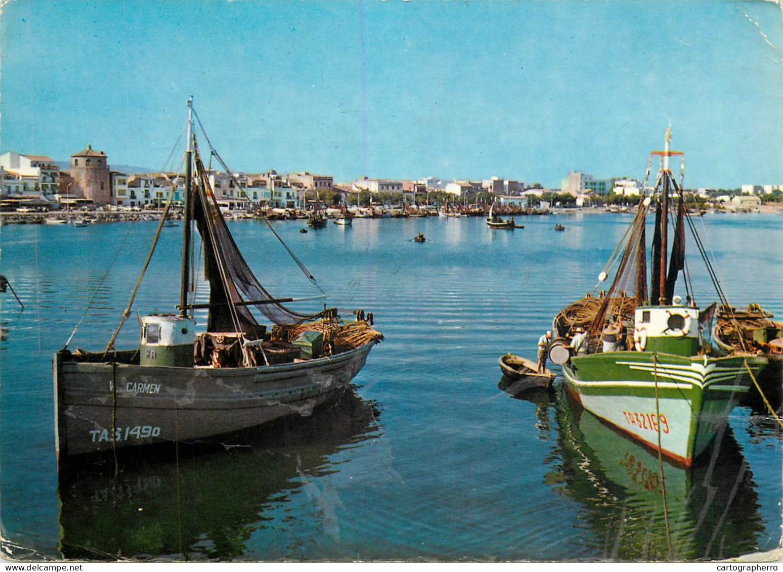 Navigation Sailing Vessels & Boats Themed Postcard Cambrils Harbour - Voiliers