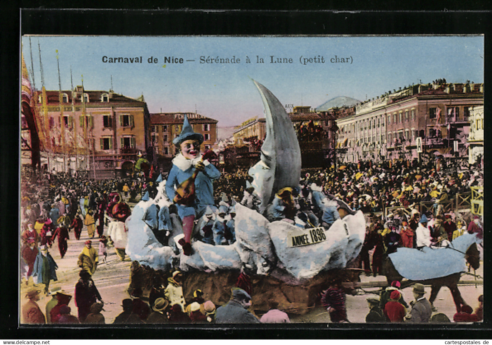 AK Nice, Carnaval 1928, Serenade A La Lune, Festwagen Im Fasching  - Carnival