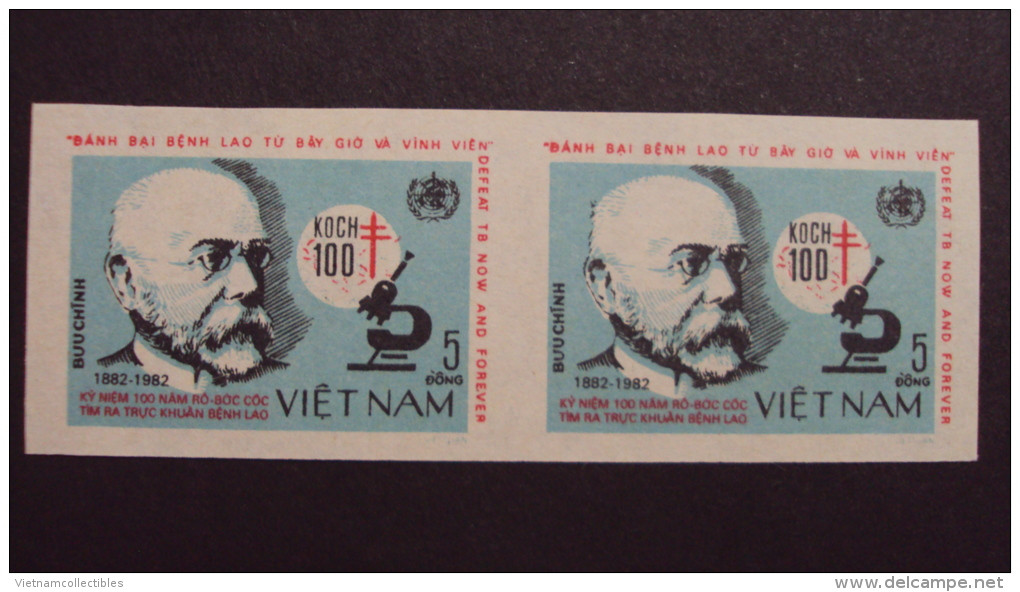 Pair Of Vietnam Viet Nam MNH Imperf Stamps 1983 : Robert Koch / Centenary Of Discovery Of Tubercle Bacillus (Ms413) - Viêt-Nam