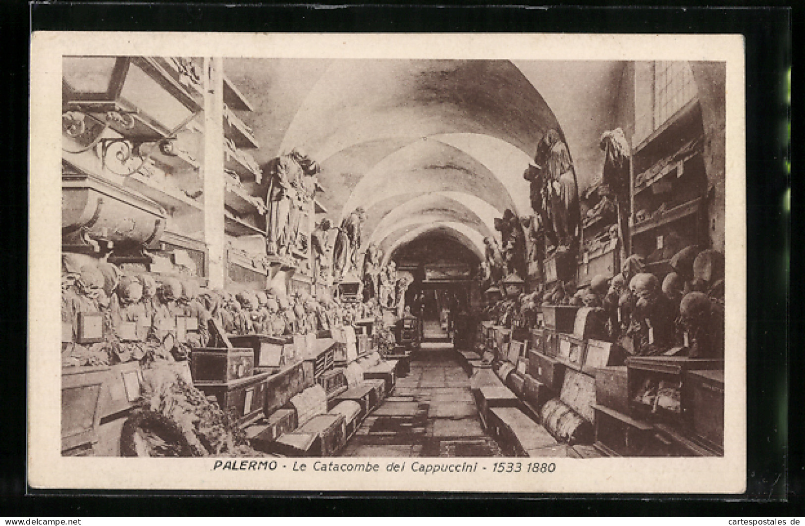 AK Palermo, Le Catacombe Dei Cappuccini 1533-1880, Tod  - Funerales