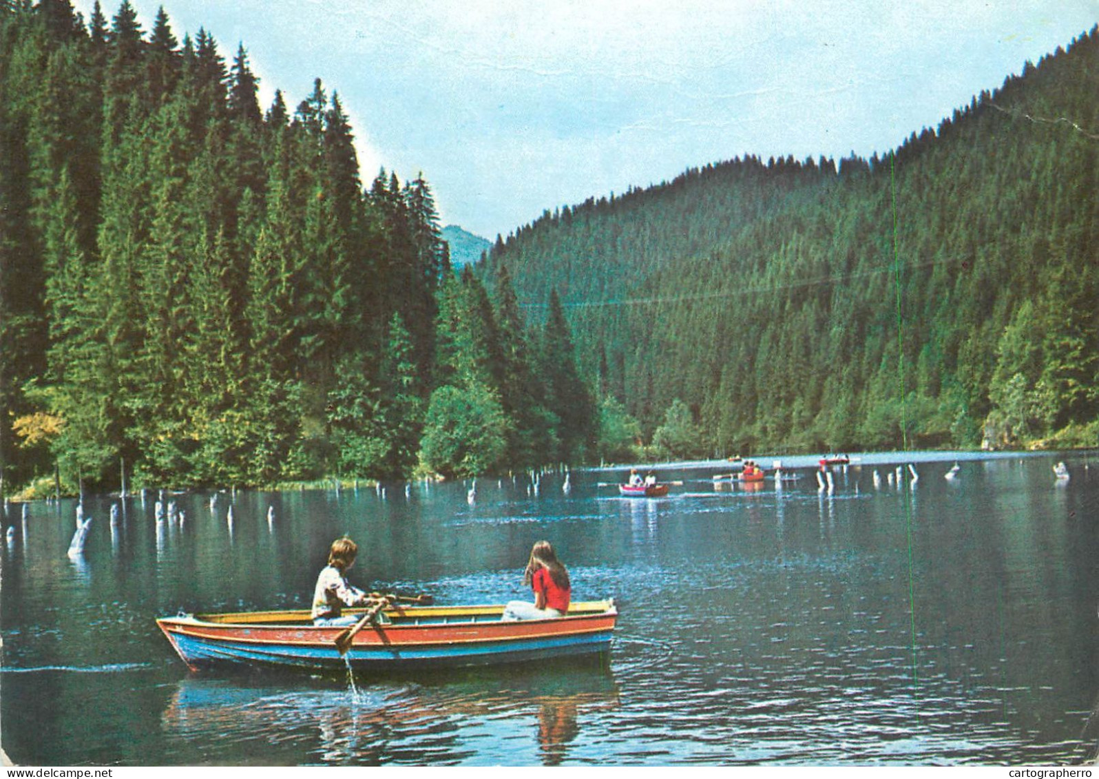 Navigation Sailing Vessels & Boats Themed Postcard Romania Lacul Rosu - Velieri