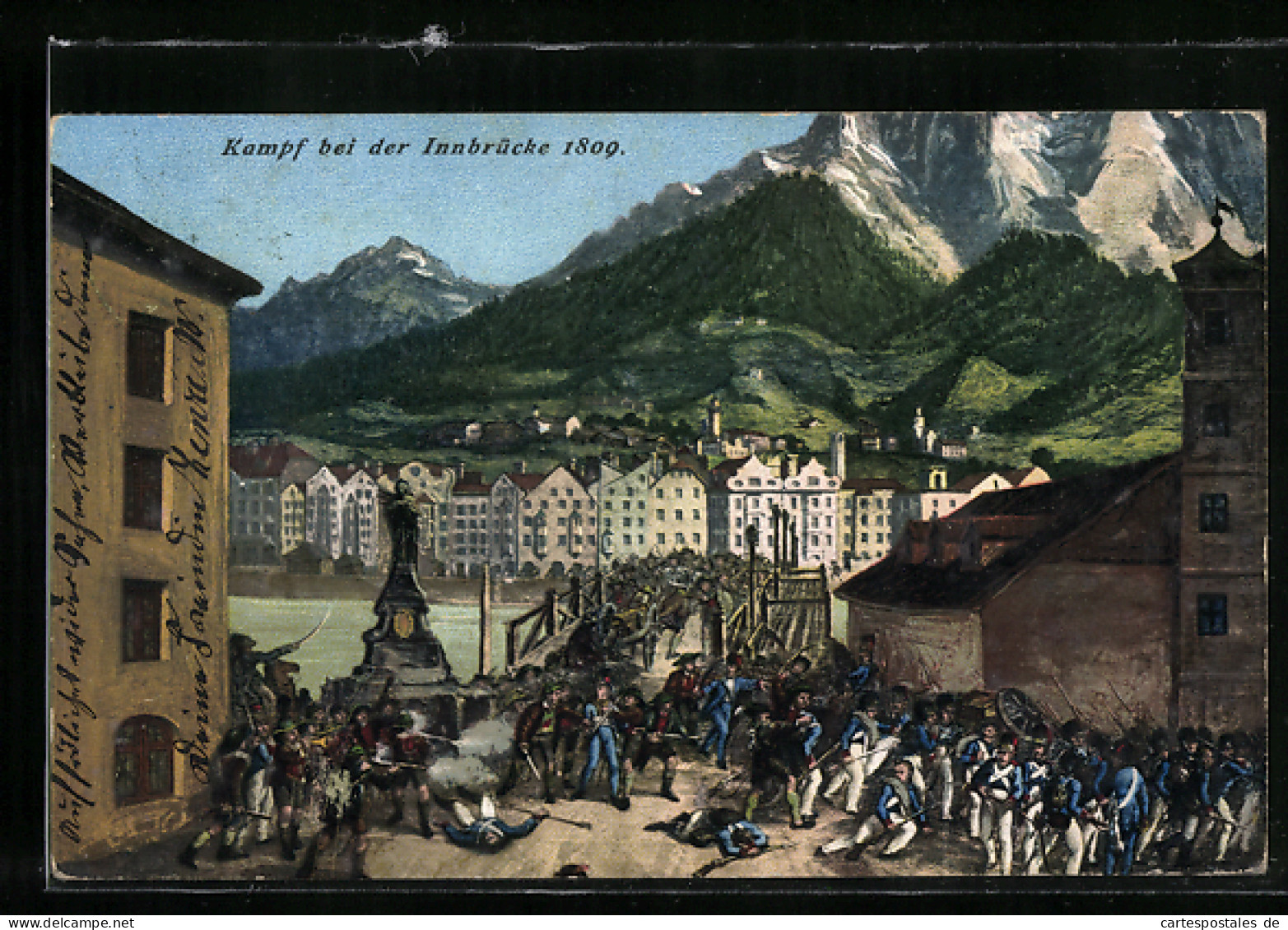 AK Tiroler Freiheitskampf Bei Der Innbrücke 1809  - Historische Figuren