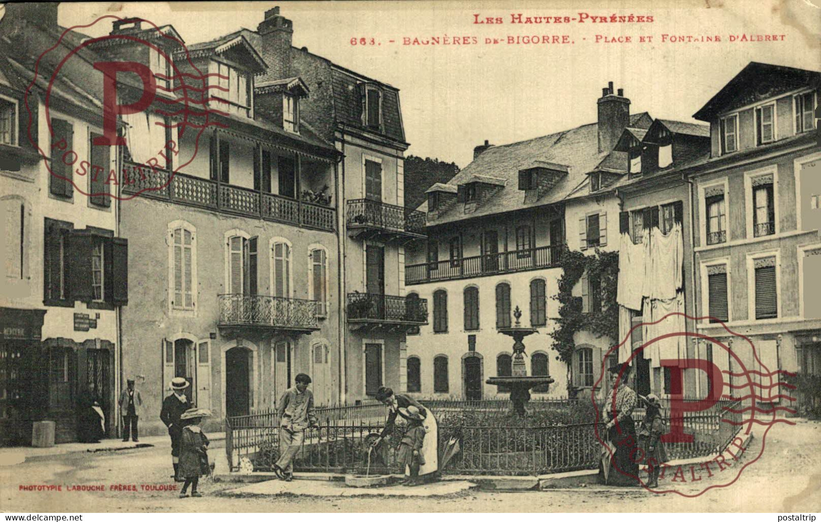 FRANCIA. FRANCE. BAGNERES-DE-BIGORRE - Place Et Fontaine D'Albret - Bagneres De Bigorre