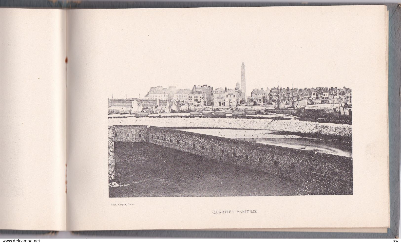 CALAIS -62- ALBUM DE 16 VUES DE CALAIS du Photographe Carpot FORMAT 13.5 X19.5 cm Format reliure 14,5 X 20.5 cm-30-04-24