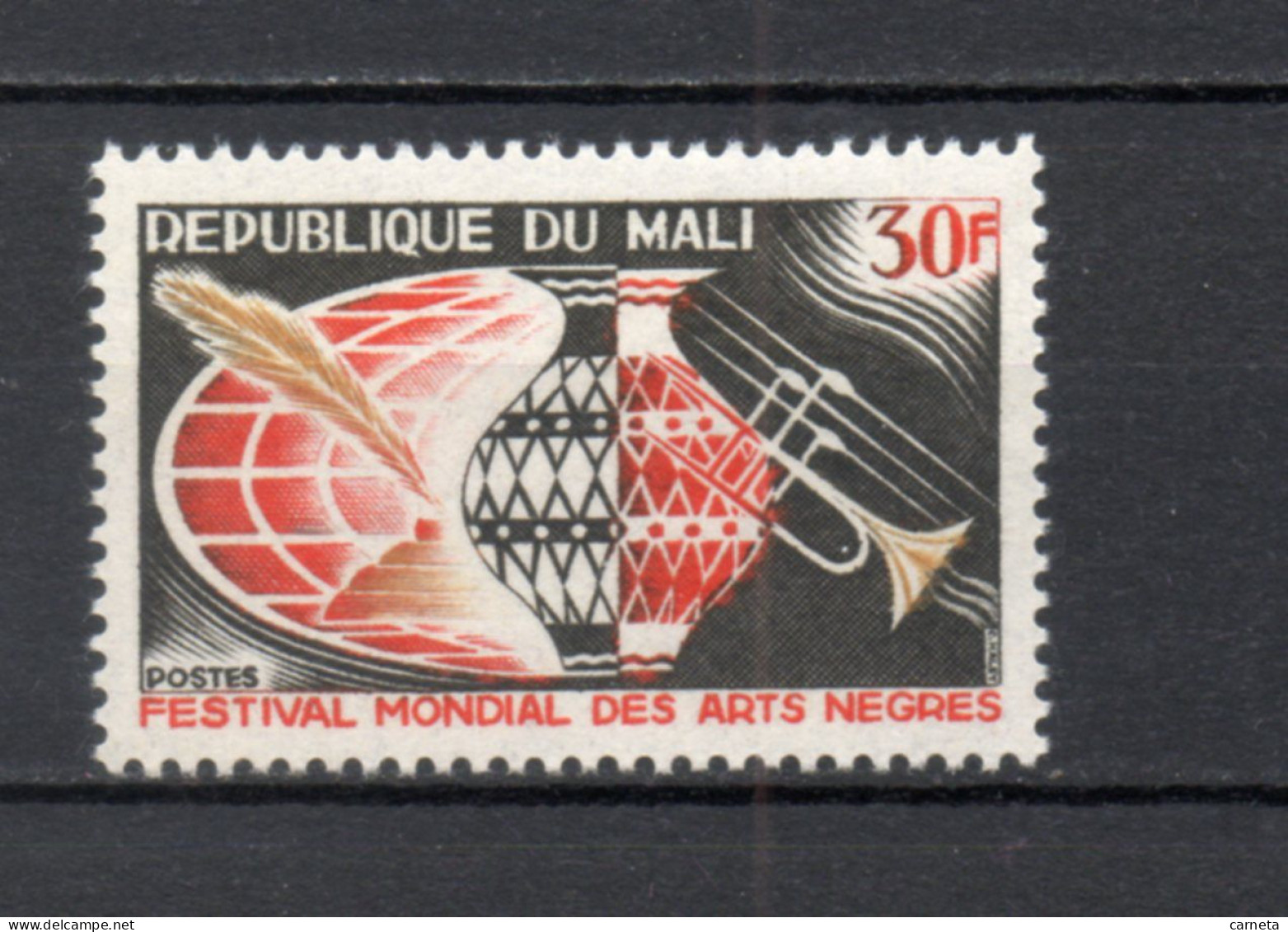 MALI  N° 85  NEUF SANS CHARNIERE  COTE 0.50€    FESTIVAL DES ARTS NEGRES INSTRUMENTS DE MUSIQUE - Mali (1959-...)