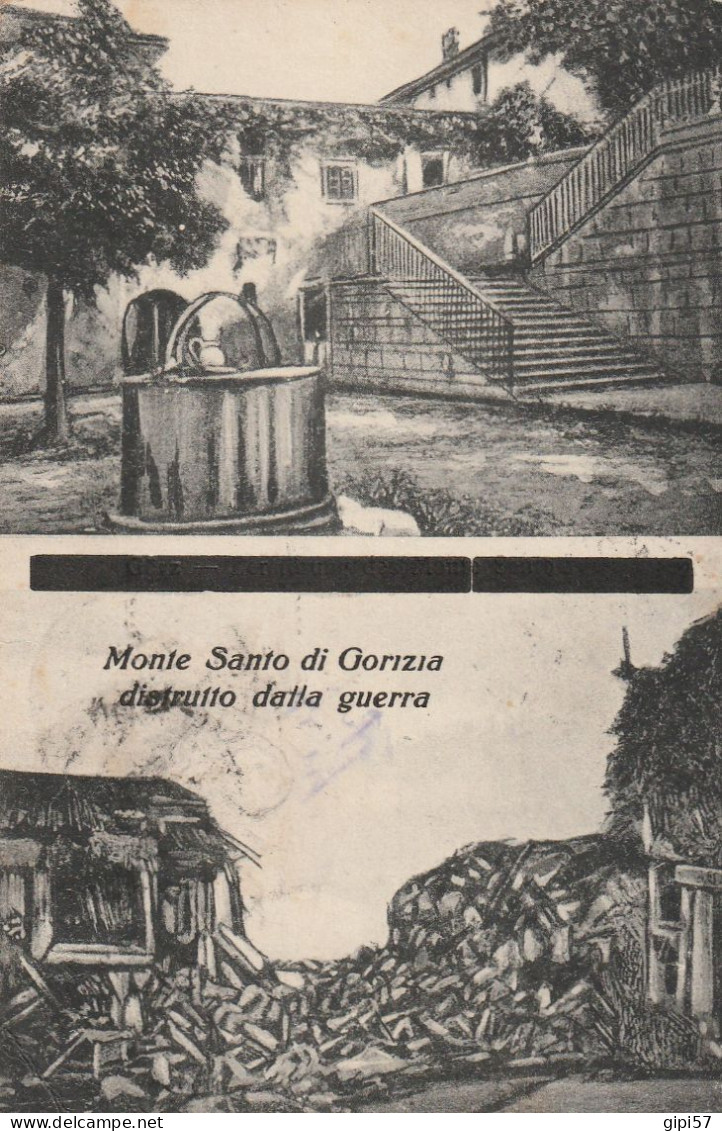 CARTOLINA MONTESANTO EX ITALIA 1928 ANNULLO MONTESANTO GORIZIA - Gorizia