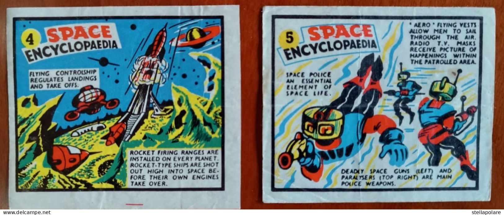 Space Encyclopaedia  Week-end In Space 24/48 Wax Wrappers  Anglo American Bell Boy Bubble Gum About 1960 - Other & Unclassified
