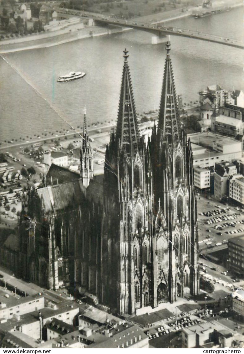 Navigation Sailing Vessels & Boats Themed Postcard Koln Cathedral Aerial - Voiliers