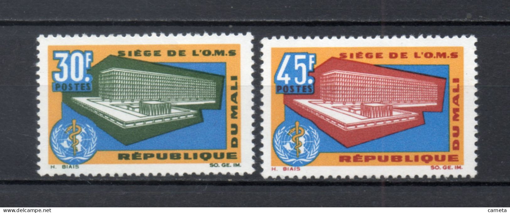 MALI  N° 88 + 89   NEUFS SANS CHARNIERE  COTE 2.00€    SANTE OMS - Mali (1959-...)