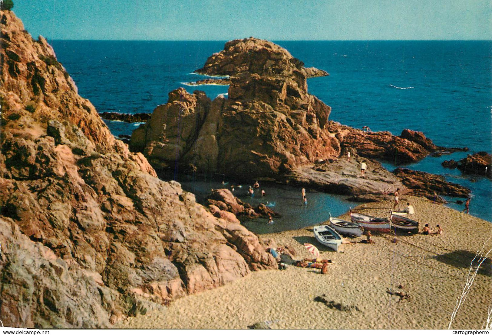 Navigation Sailing Vessels & Boats Themed Postcard Costa Brava Tossa De Mar Playa Ladies Bath - Velieri