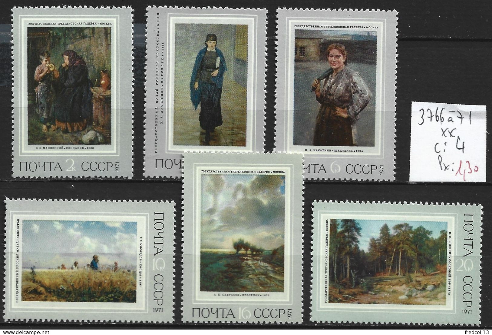 RUSSIE 3766 à 71 ** Côte 4 € - Unused Stamps