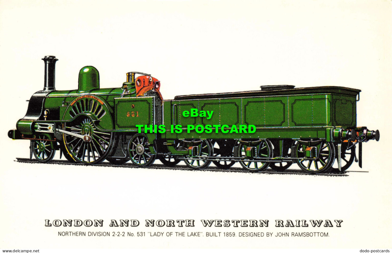 R571397 London And North Western Railway. Northern Division 2 2 2 No. 531. 1859. - Otros & Sin Clasificación