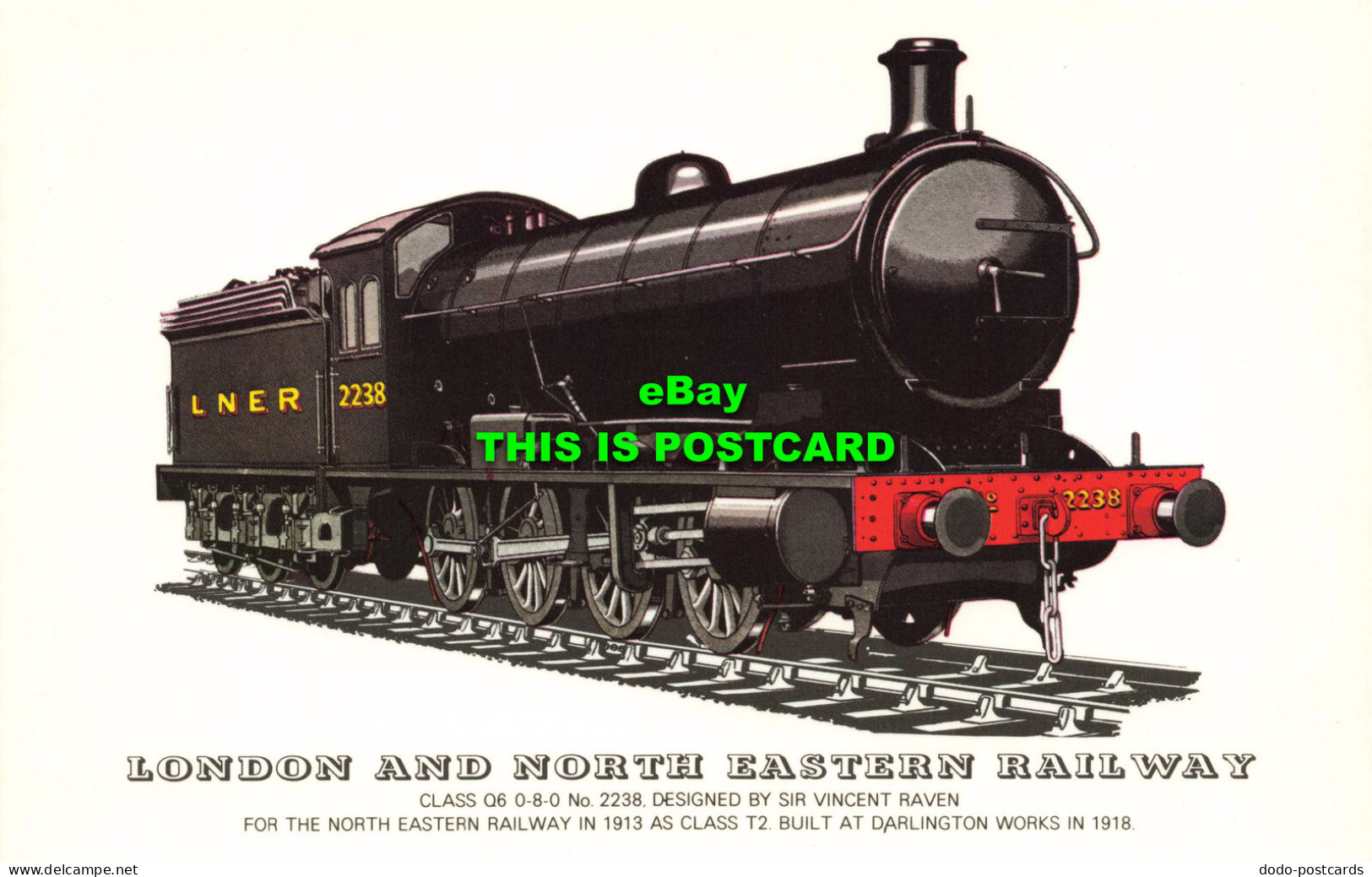R571398 London And North Eastern Railway. Class Q6 0 8 0. No. 2238. Sir Vincent - Otros & Sin Clasificación