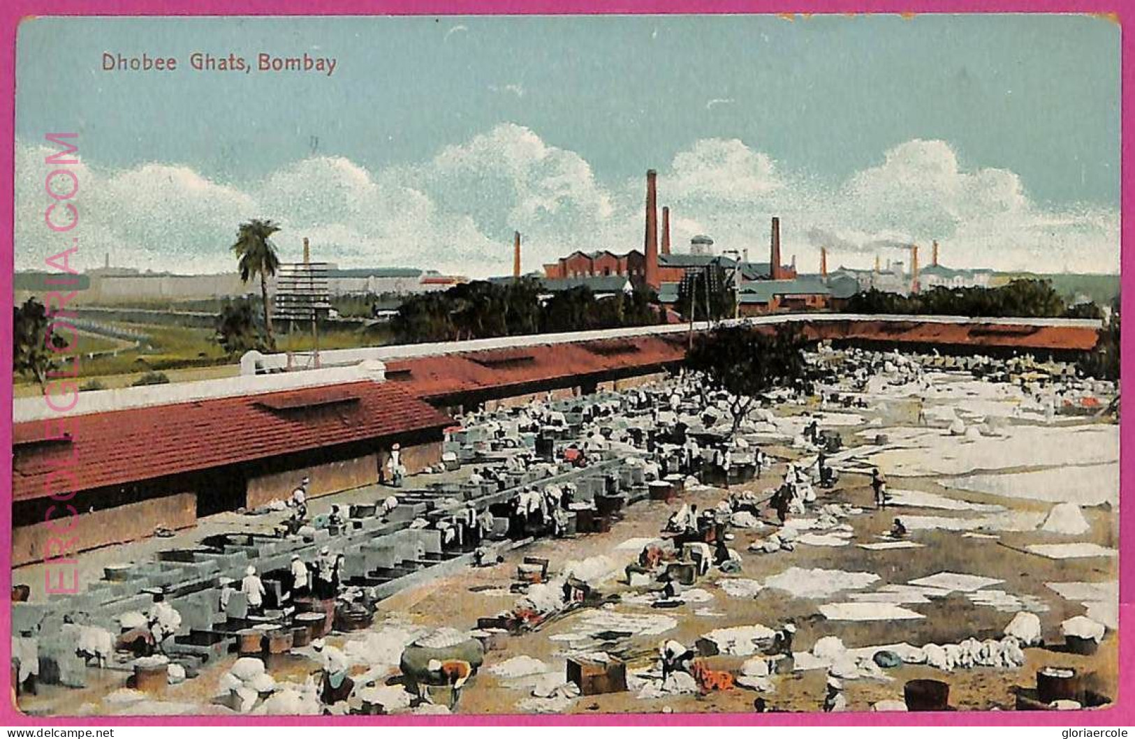 Ag3833  - INDIA - VINTAGE POSTCARD -  Bombay, Dhobee Ghats - India