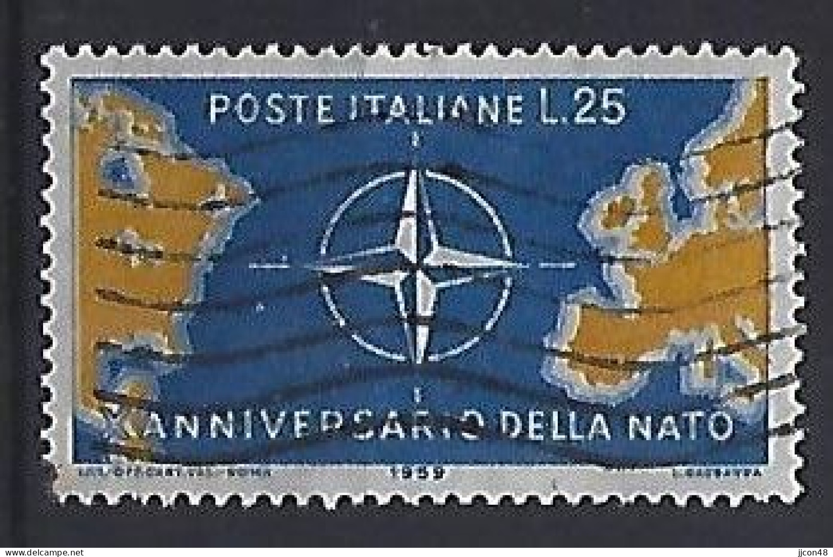 Italy 1959  10 Jahre NATO  (o) Mi.1032 - 1946-60: Usati