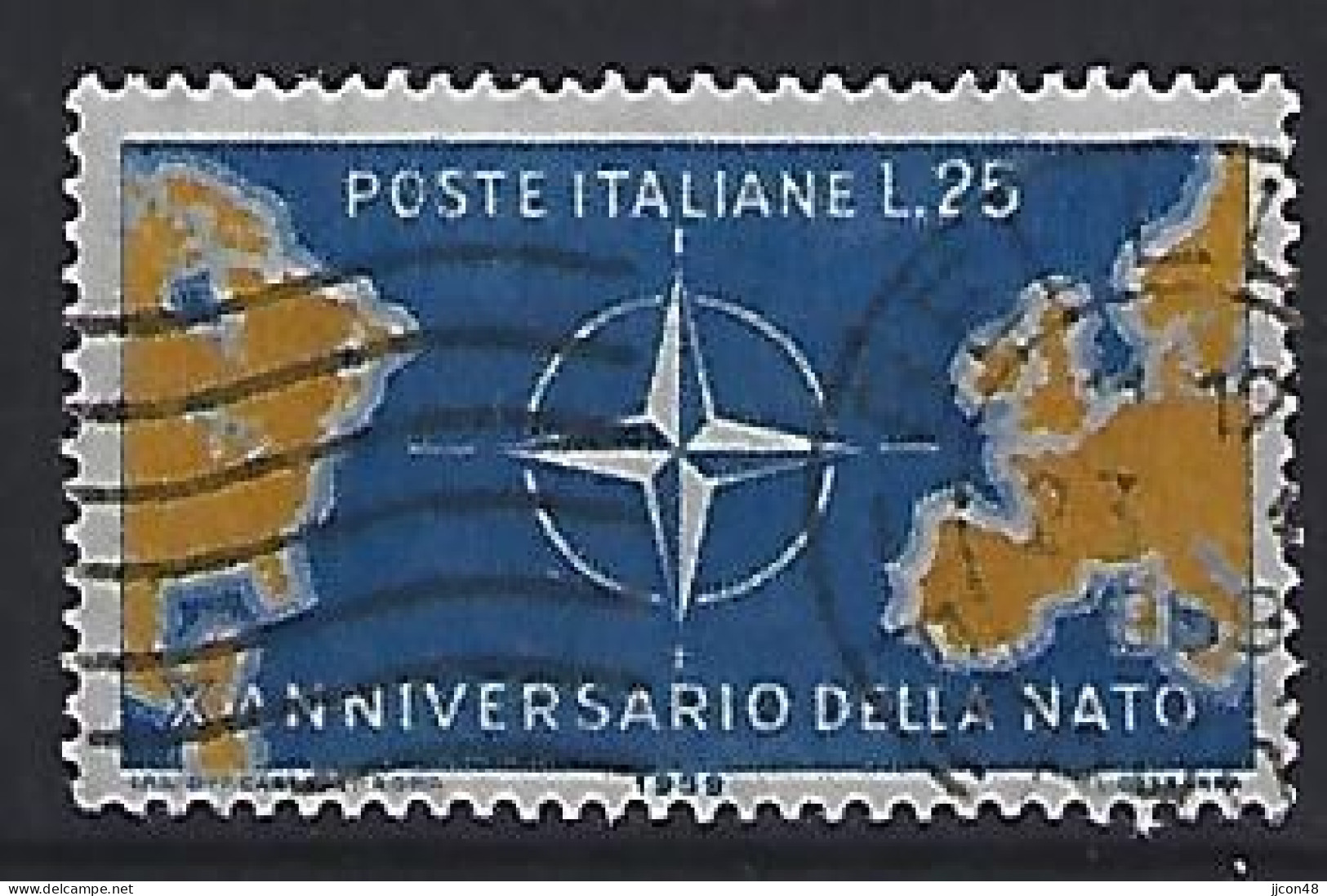 Italy 1959  10 Jahre NATO  (o) Mi.1032 - 1946-60: Gebraucht