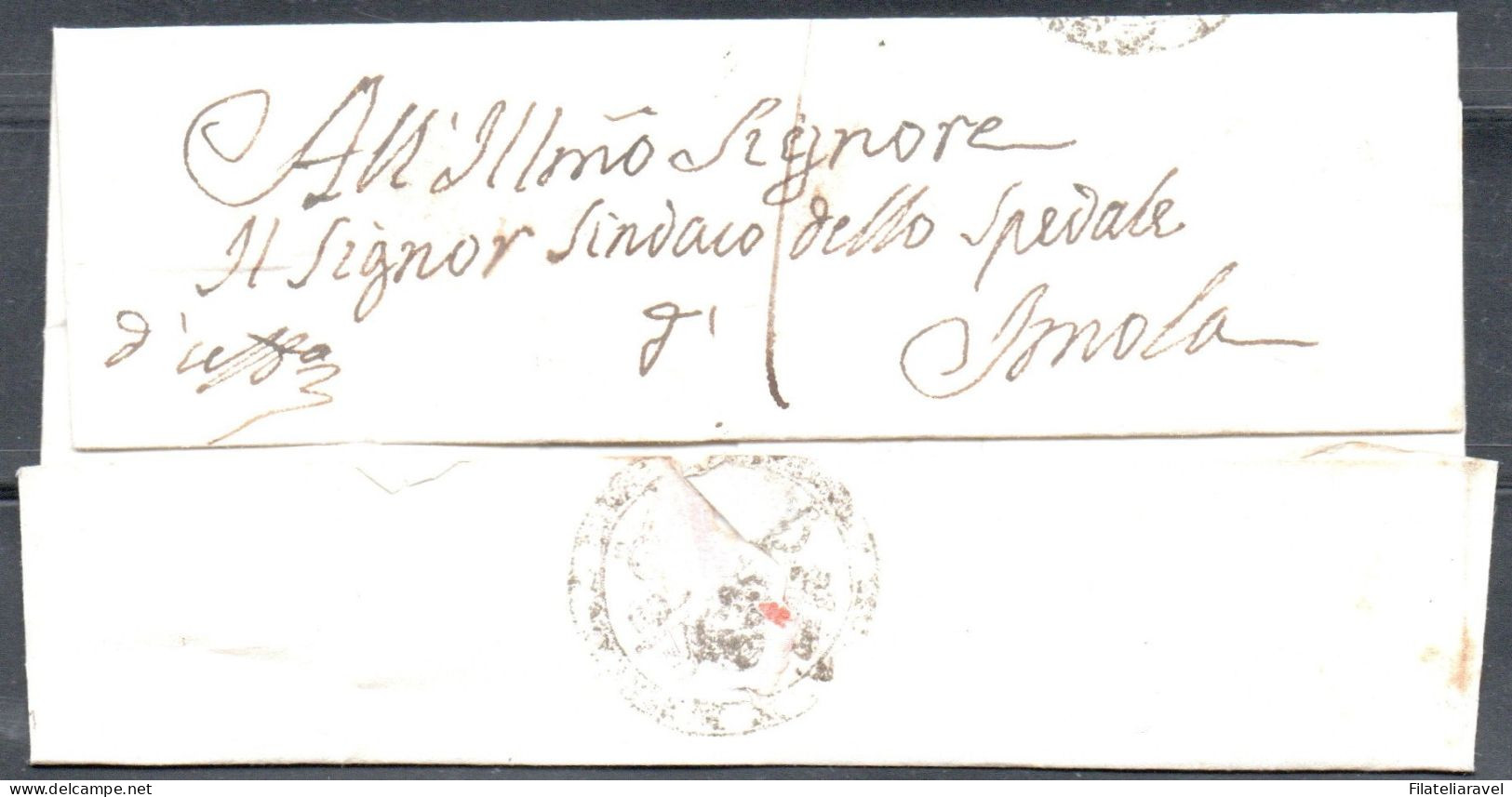 ASI -  STATO PONTIFICIO -    1852 1 Bay Su Piego , Catalogo N. 2 . " 4 GENNARO " - Papal States