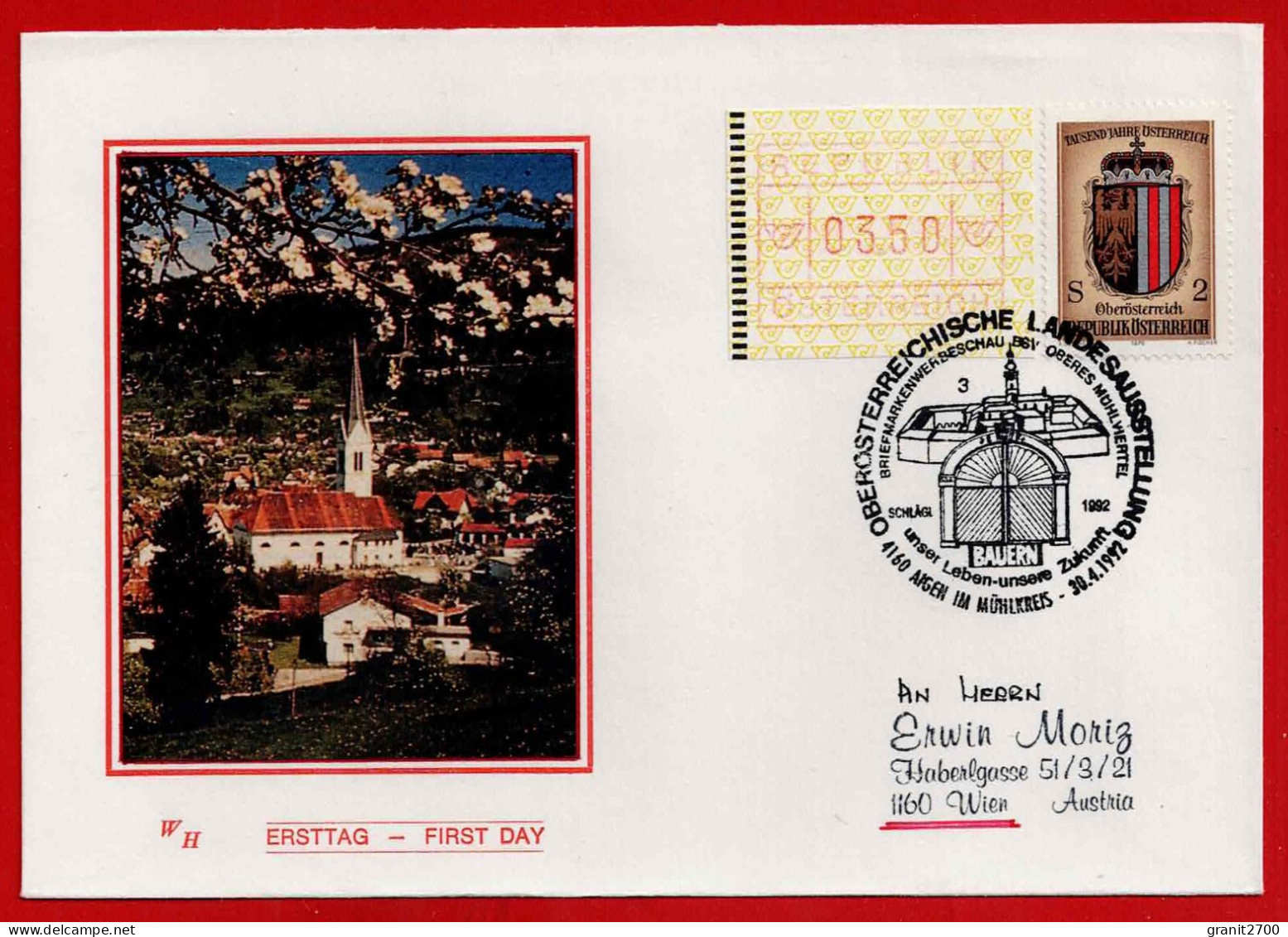 Brief Mit Stempel  Oberösterreichische Landesausstellung - 4160 Aigen Im Mühlkreis  Vom 30.4.1992 - Briefe U. Dokumente