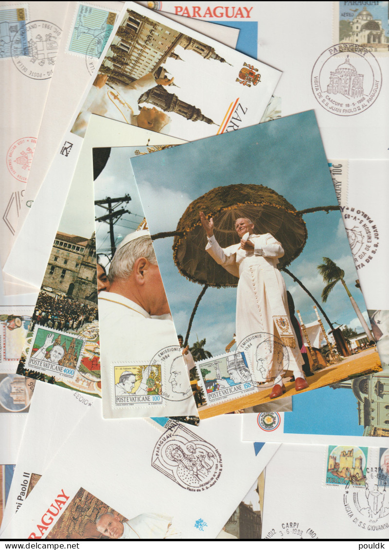 Pope John Paul II - World Travels. 50 Covers/cards. Postal Weight Approx 249 Gramms. Please Read Sales Con - Päpste