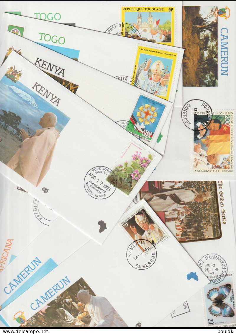 Pope John Paul II - World Travels. 50 Covers/cards. Postal Weight Approx 249 Gramms. Please Read Sales Con - Papes