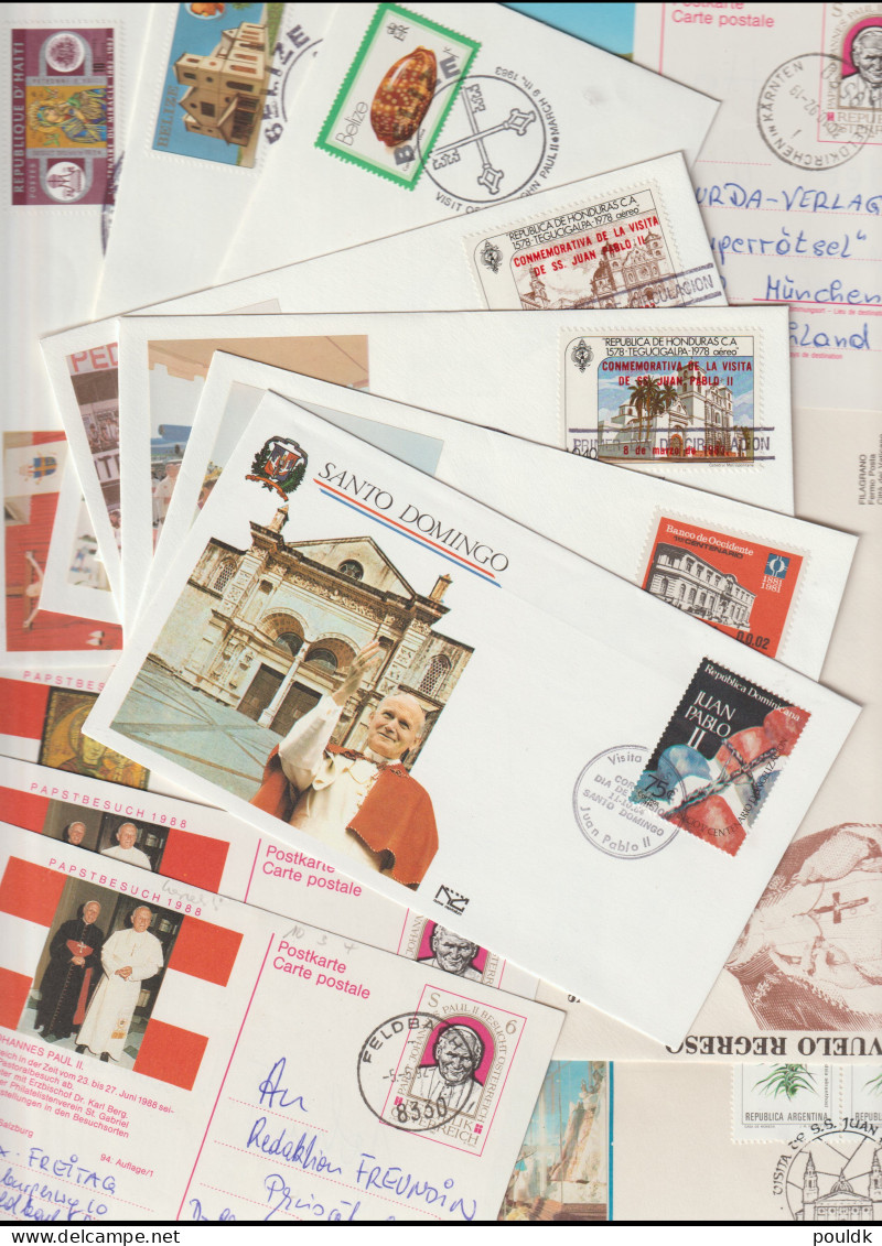 Pope John Paul II - World Travels. 50 Covers/cards. Postal Weight Approx 249 Gramms. Please Read Sales Con - Pausen