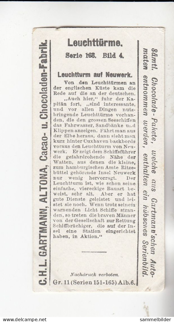 Gartmann  Leuchttürme Leuchtturm Auf Neuwerk Bei Hamburg    Serie 163 #4 Von 1906 - Sonstige & Ohne Zuordnung