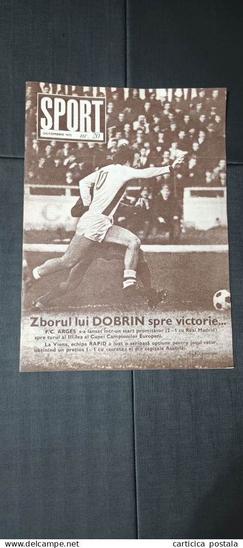Romania Rumanien Arges Pitesti Dobrin Revista Sport Octombrie 1972 - Roemenië