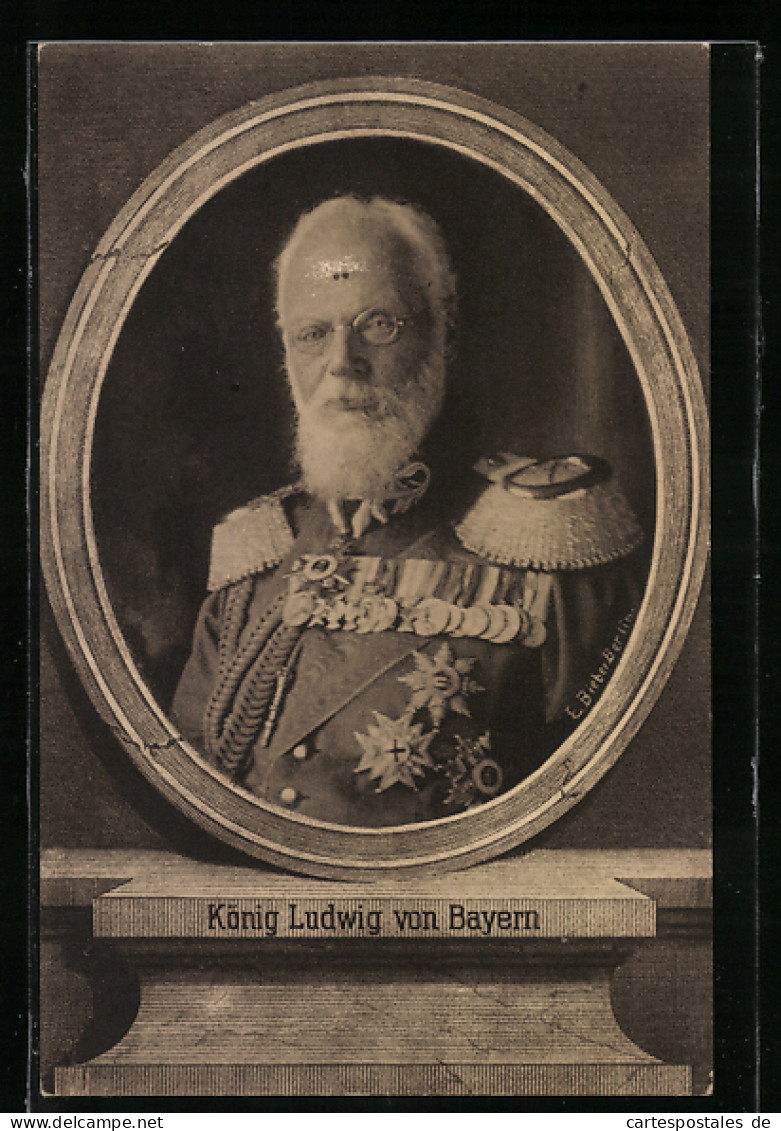 AK Portrait König Ludwig III. In Uniform Mit Orden  - Familias Reales