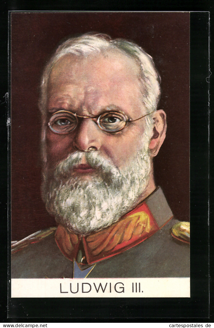 Künstler-AK Portrait Von König Ludwig III. In Uniform  - Königshäuser
