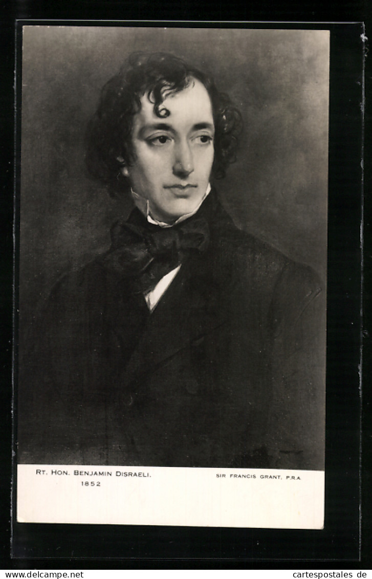 Künstler-AK Grossbritannien, Rt Hon. Benjamin Disraeli 1852  - Politicians & Soldiers