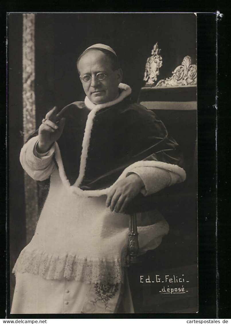 AK Papst Pius XI. Erteilt Einen Segen  - Papi