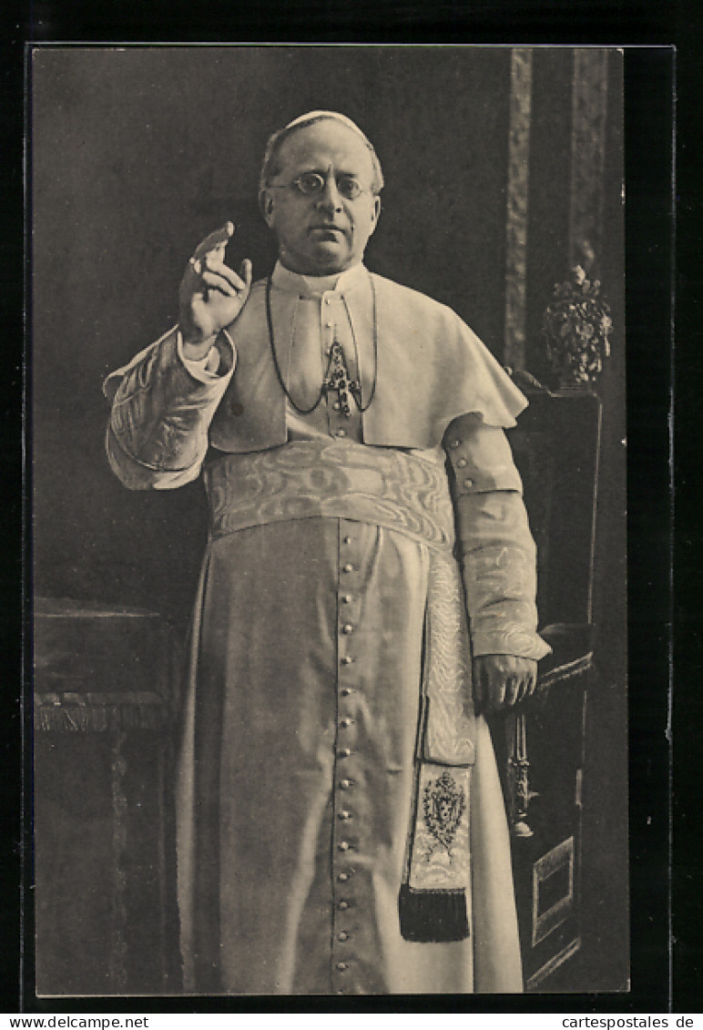 AK Papst Pius XI. Während Einer Predigt  - Papas