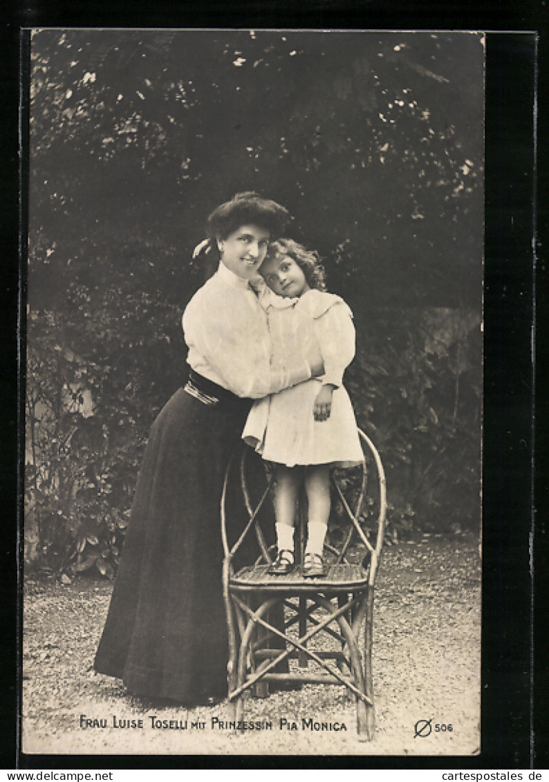 AK Luise Toselli Mit Prinzessin Pia Monica Von Sachsen  - Koninklijke Families